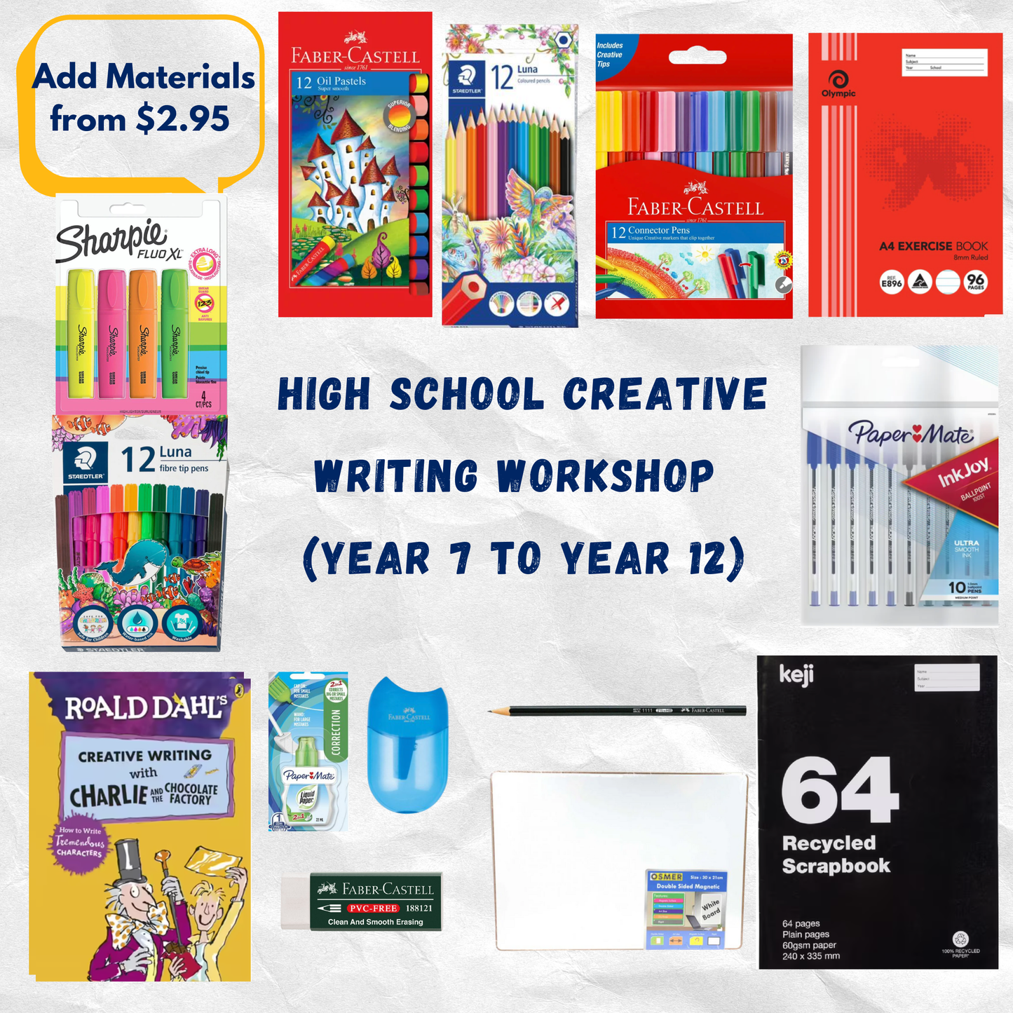 High School Creative Writing Materials & Workshop (Year 7 to Year 12)