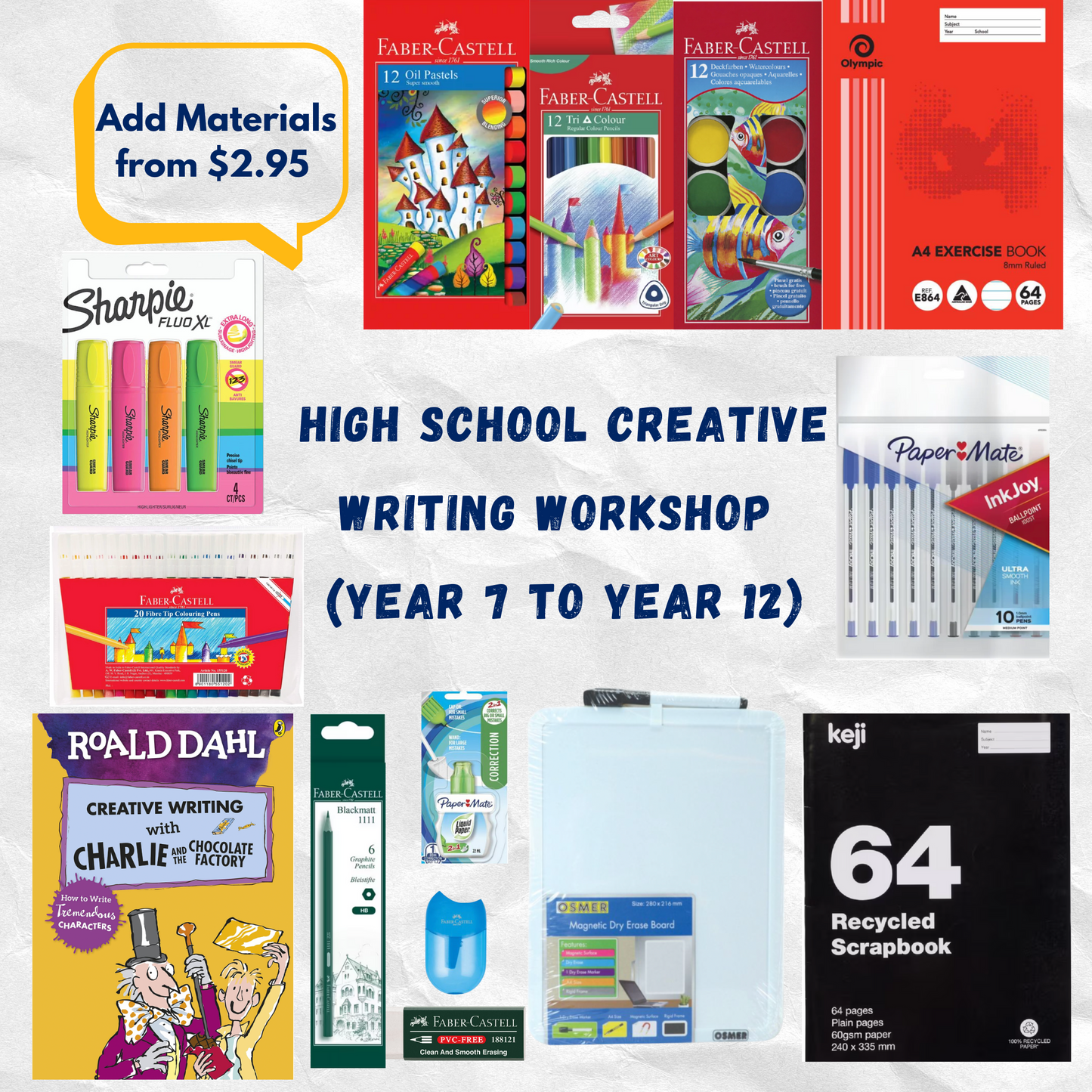 High School Creative Writing Materials & Workshop (Year 7 to Year 12)