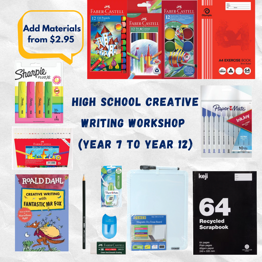 High School Creative Writing Materials & Workshop (Year 7 to Year 12)